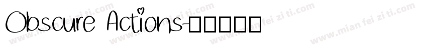 Obscure Actions字体转换